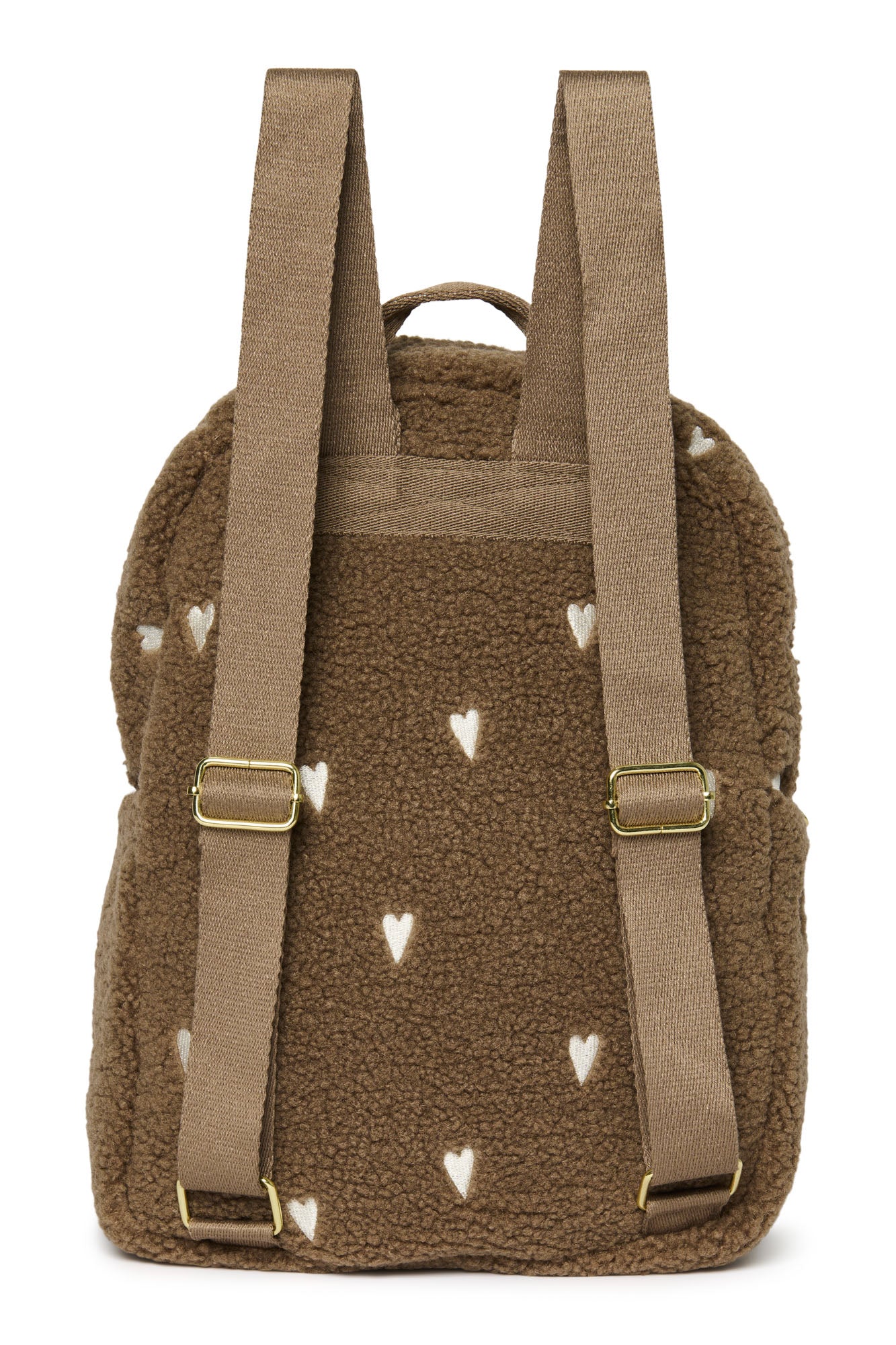 Teddy Midi Rugzak | Brown Hearts