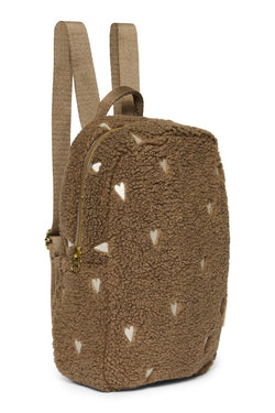 Teddy Hearts Mini Backpack | Brown Hearts