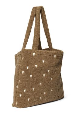 Teddy Hearts Mom Bag | Brown Hearts
