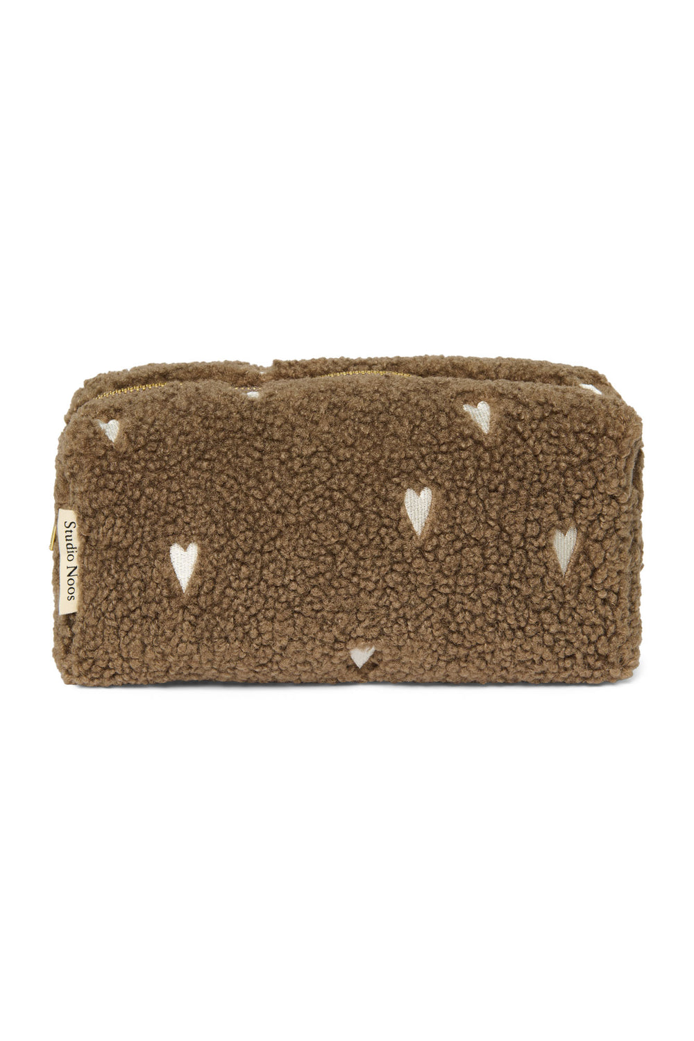 Teddy Hearts Pouch | Brown Hearts