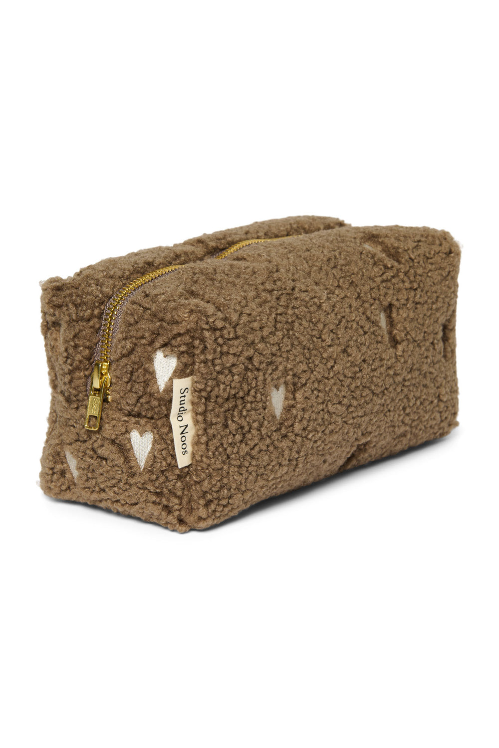Teddy Hearts Pouch | Brown Hearts
