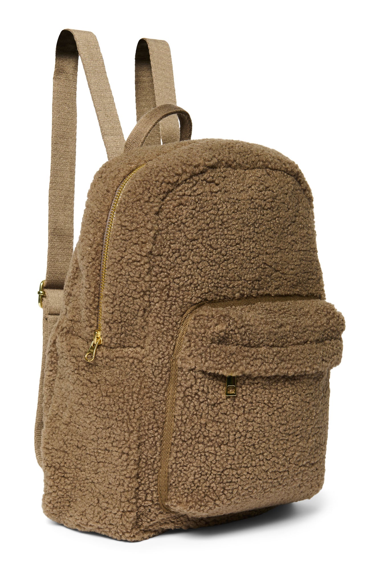 Teddy Midi Backpack Front Pocket | Brown