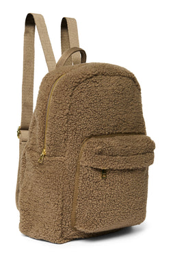 Teddy Midi Backpack Front Pocket | Brown