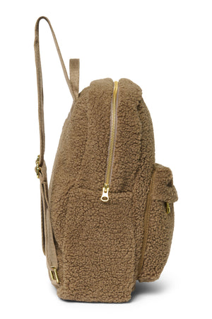 Teddy Midi Backpack Front Pocket | Brown