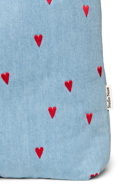 Denim Mom Bag | Blue Hearts
