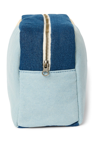 Patchwork Toiletry Bag | Denim