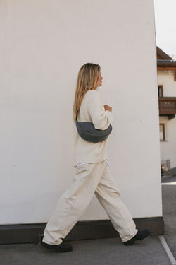 Denim Adult Fanny Pack | Grey