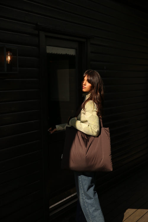 Puffy Mom Bag | Brown