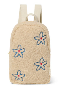Écru Flower Heart Teddy Mini Sac à dos