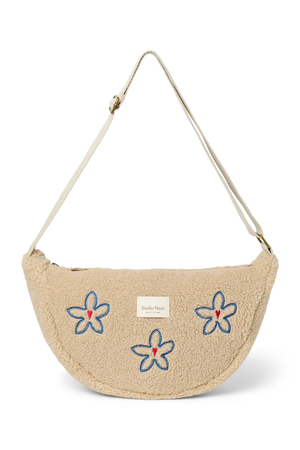 Teddy Adult Fanny Pack | Ecru Flower Heart