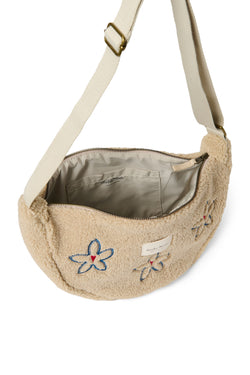 Teddy Adult Fanny Pack | Ecru Flower Heart