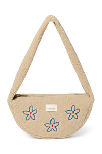 Écru Flower Heart Teddy Mini Sac bandoulière