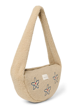 Teddy Mini Cross Body Bag | Ecru Flower Heart