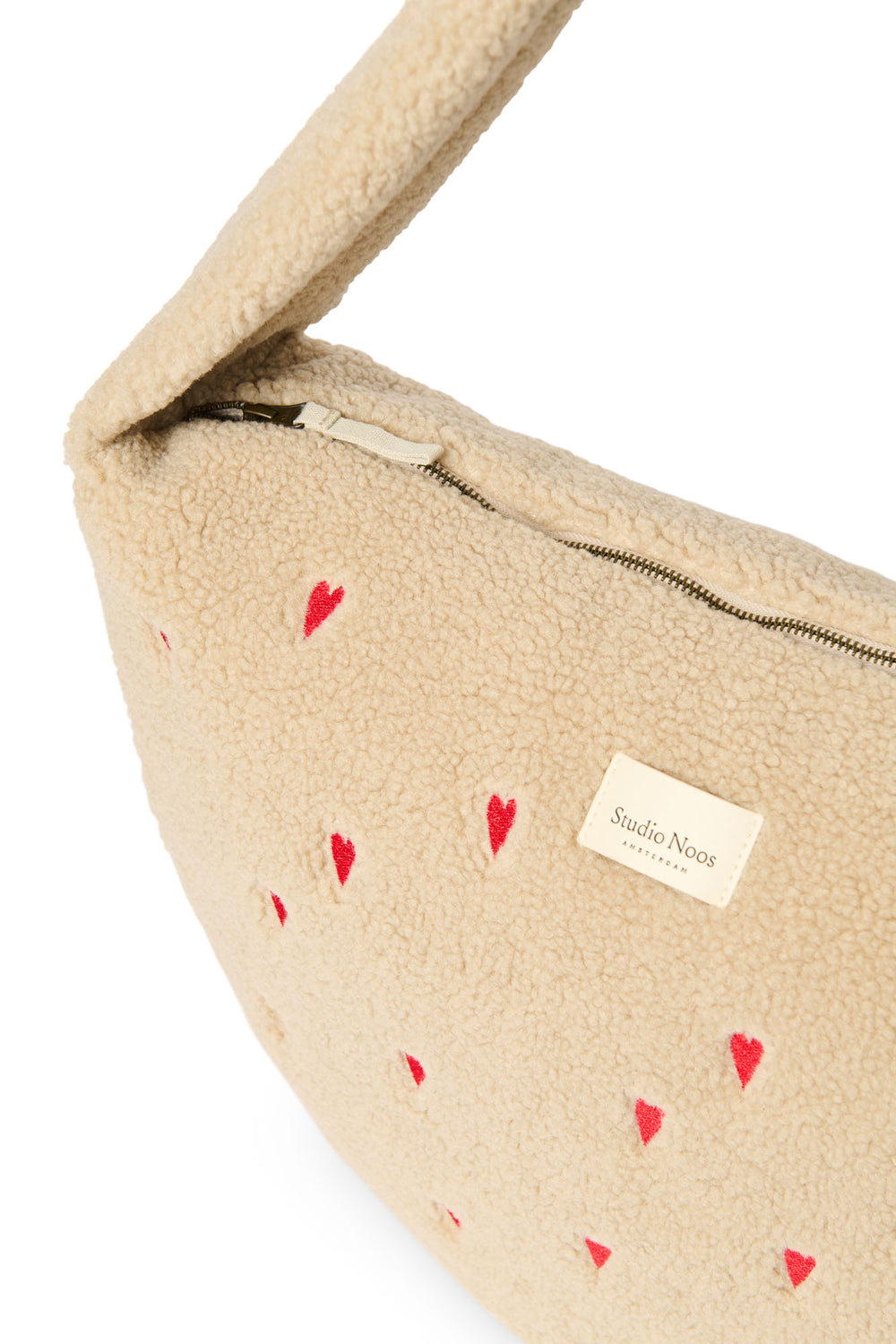 Teddy Cross Body Bag | Ecru Hearts