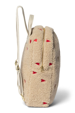 Teddy Hearts Mini Backpack | Ecru Hearts