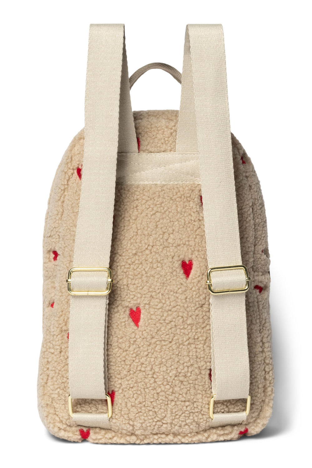 Teddy Mini Backpack | Ecru Hearts