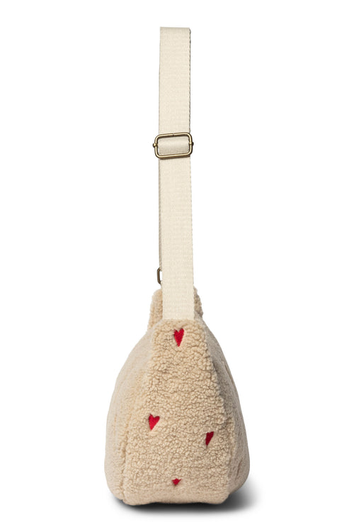 Teddy Adult Fanny Pack | Ecru Hearts