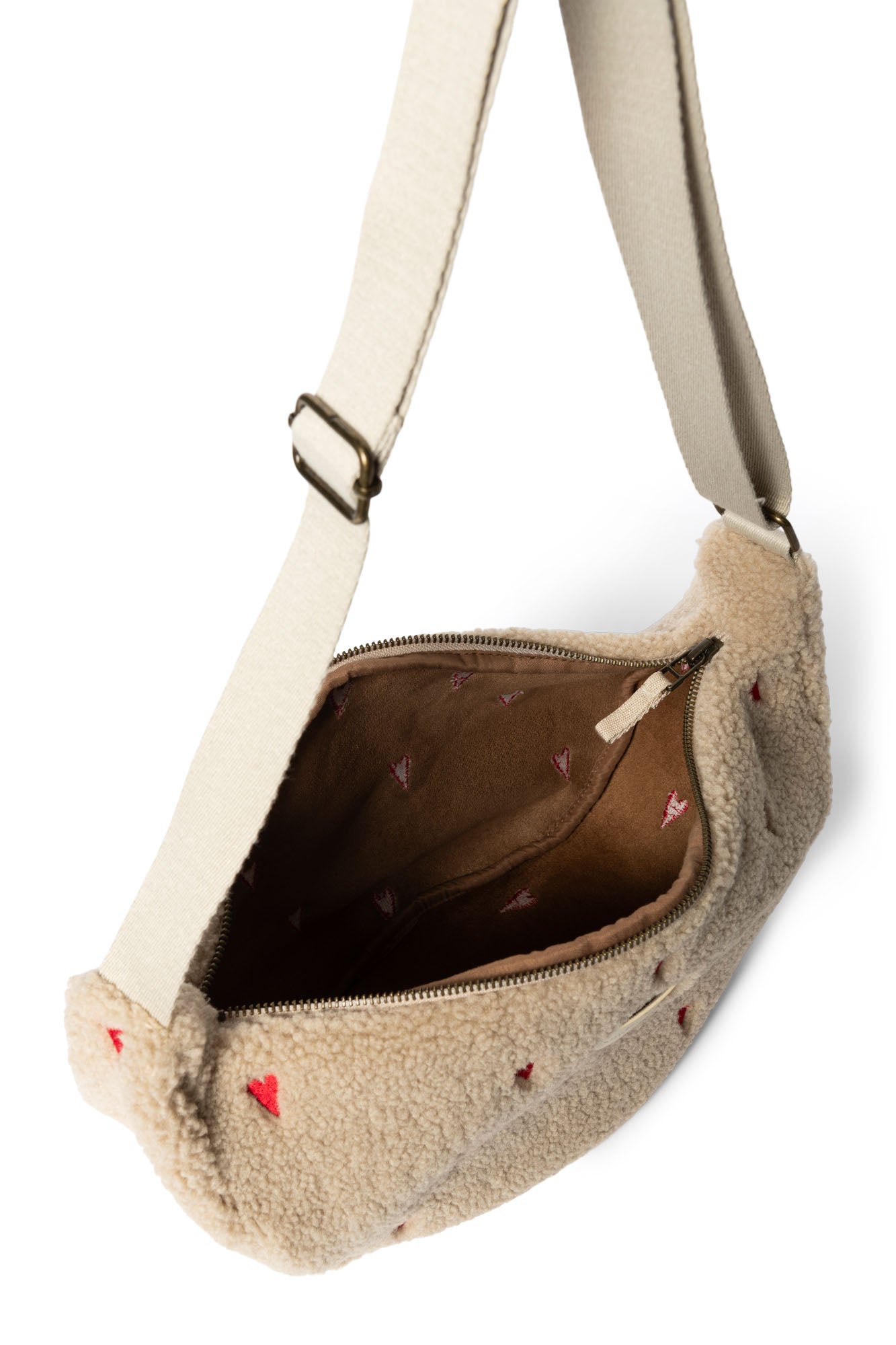 Teddy Adult Sac Banane | Écru Hearts