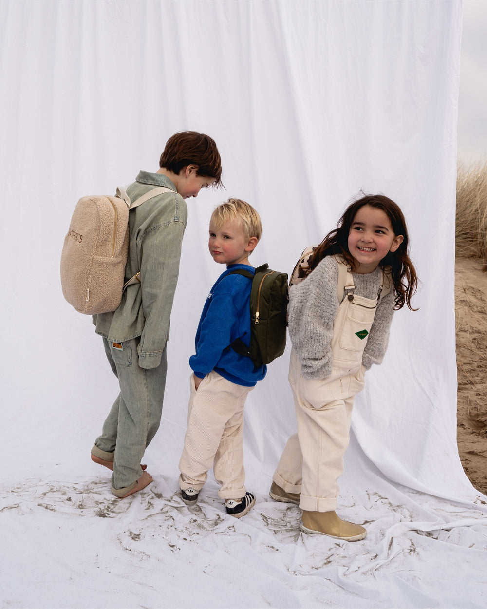 Teddy Midi Backpack | Ecru