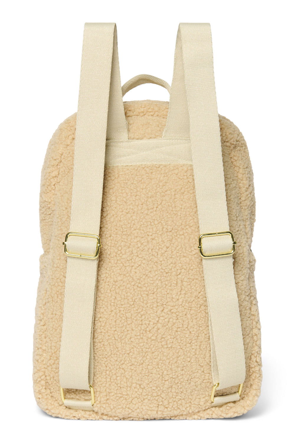 Teddy Midi Backpack Front Pocket | Ecru
