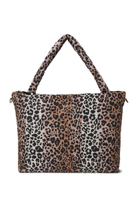 Hazel Leopard Soft Cotton Diaper Bag