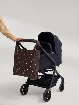 Puffy Mom Bag | Brown Hearts