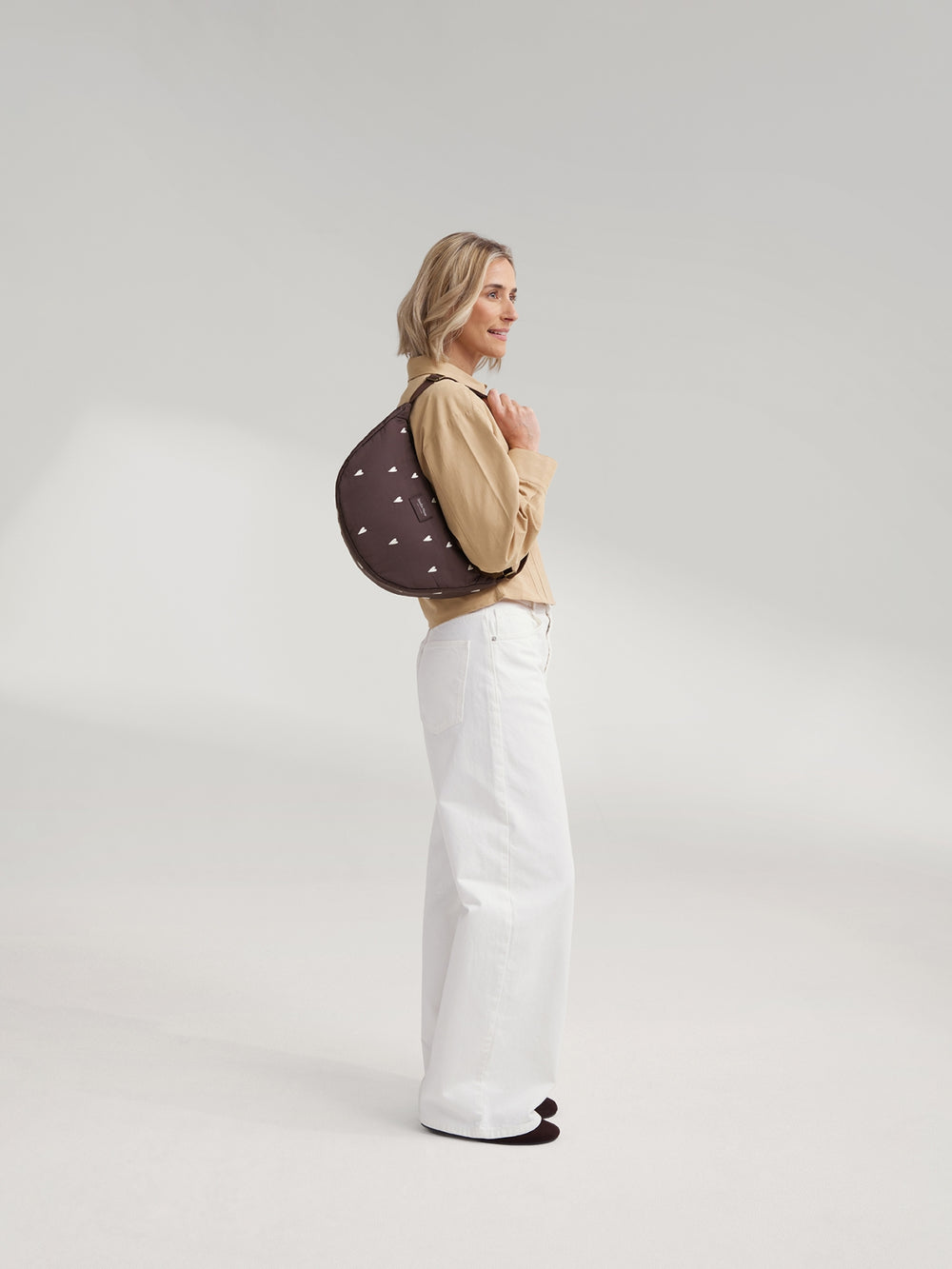 Puffy Adult-Gürteltasche | Braune Hearts
