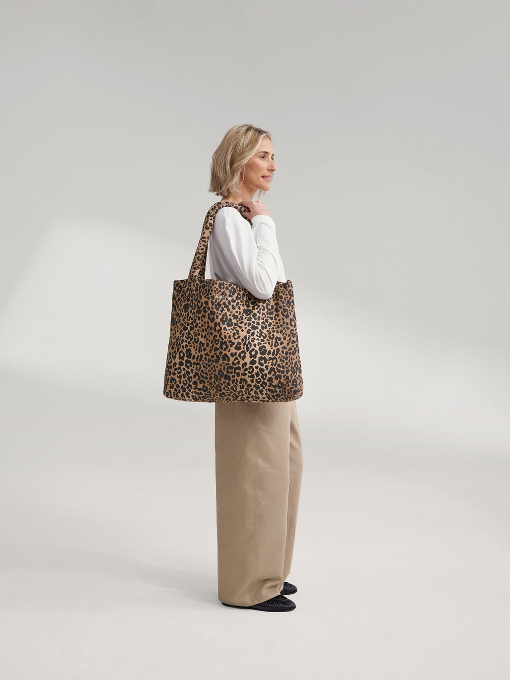 Cotton Mom Bag | Brown Leopard