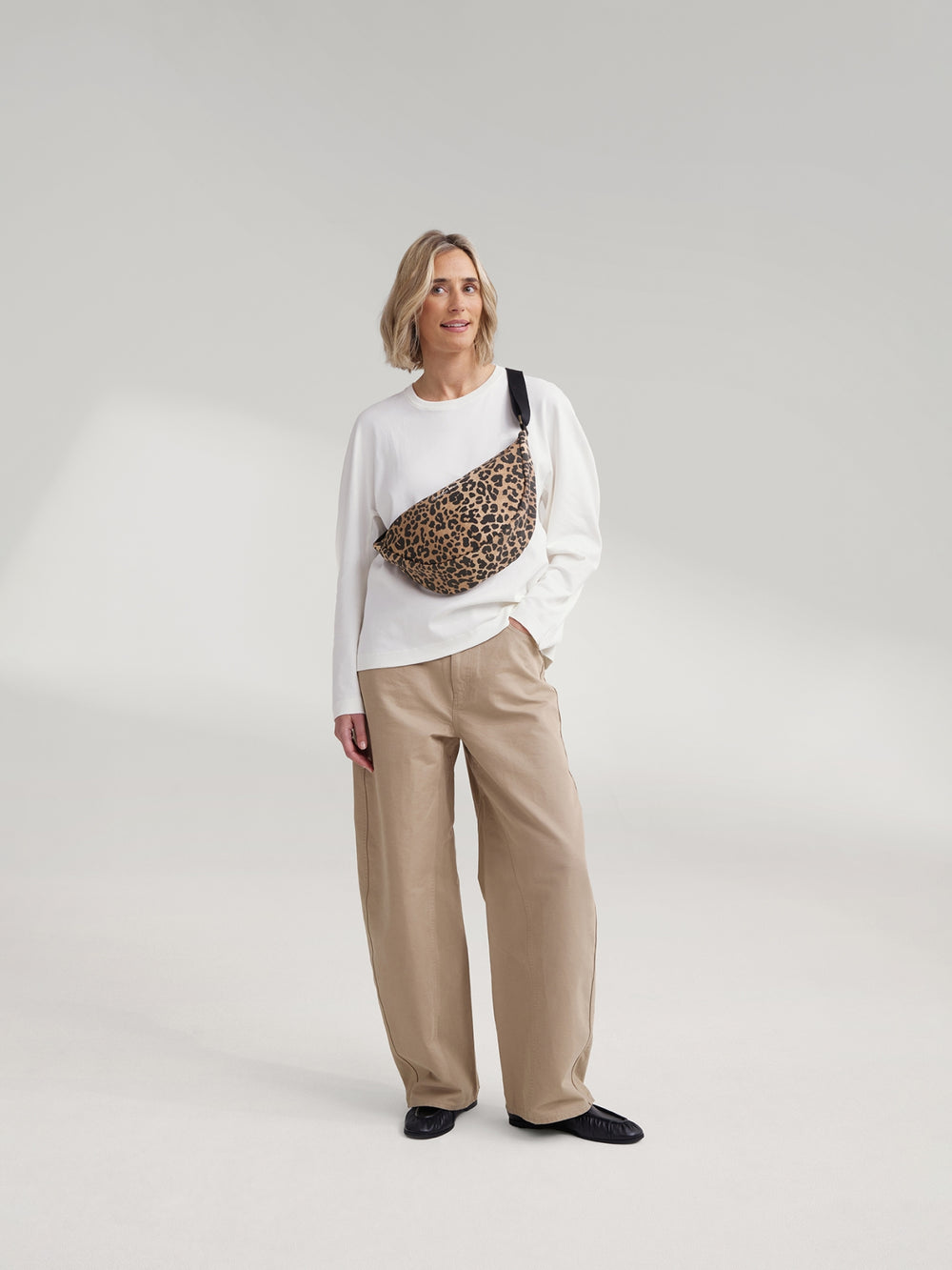 Brown Leopard Cotton Adult-Gürteltasche