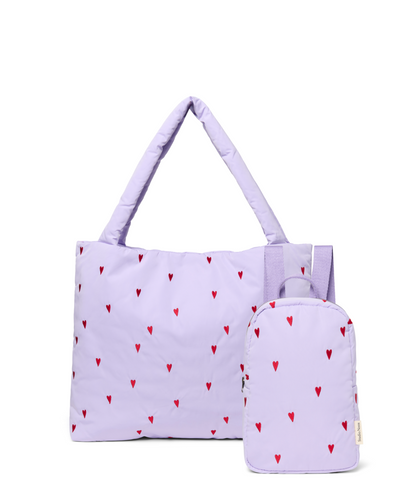 Coffret cadeau assorti Puffy | Cœurs violets