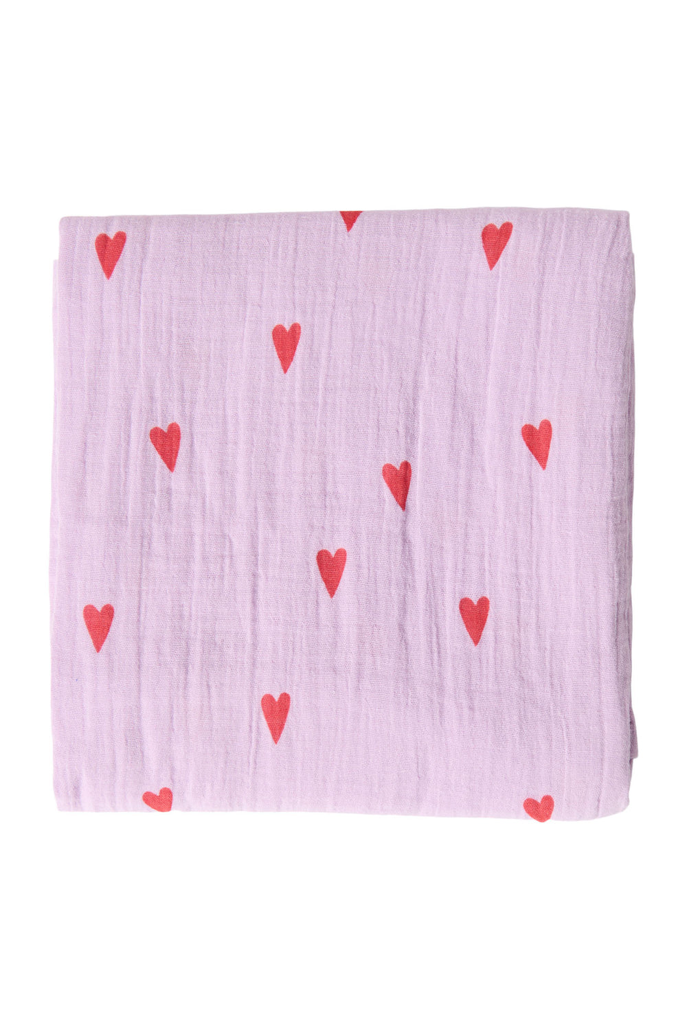 Paarse Hydrofiele Doek Met Hartjes - Large