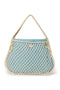 Blue-Yellow Reversible Insert | Natural Macramé Mom Bag with