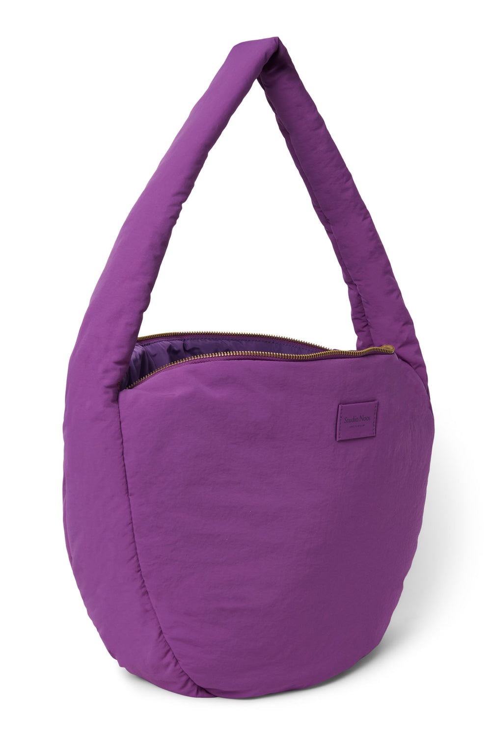 Textured Puffy Cross Body Bag | Purple