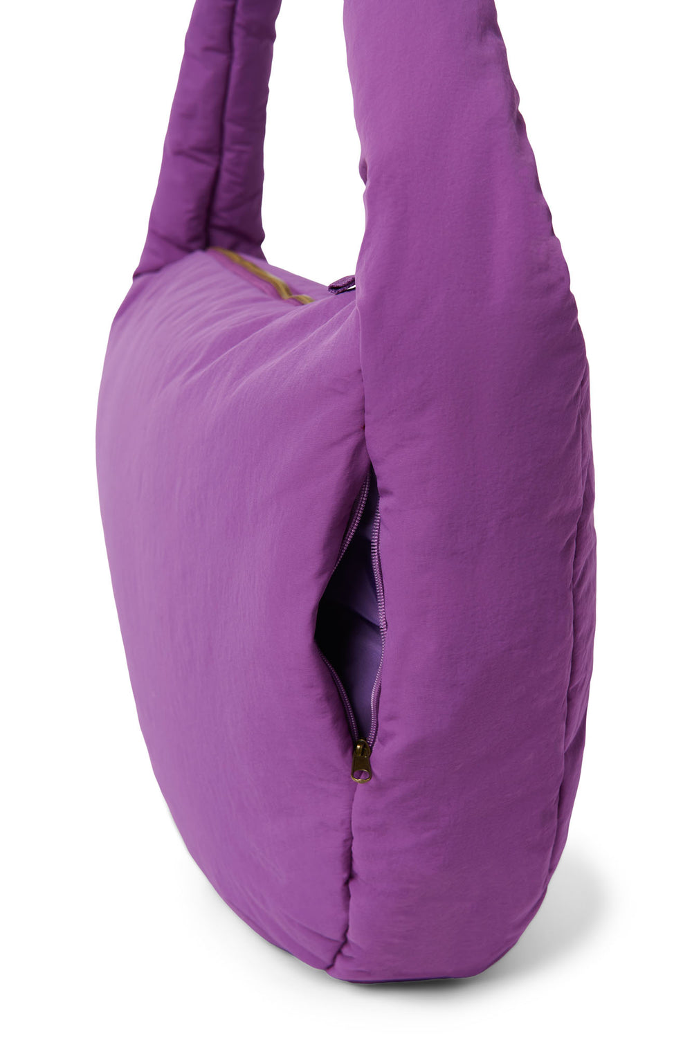 Textured Puffy Cross Body Bag | Purple