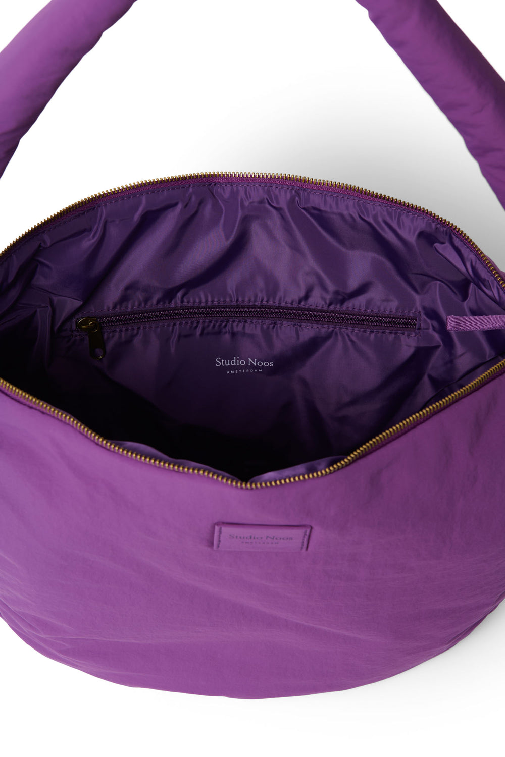 Textured Puffy Cross Body Bag | Purple