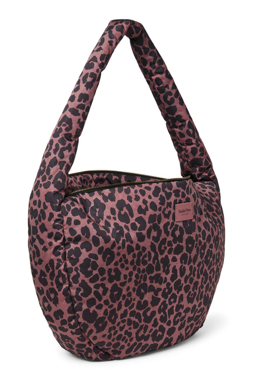 Puffy Crossbody Tas | Red Leopard