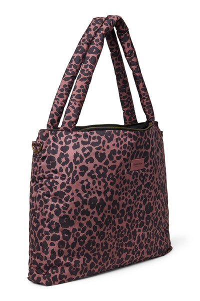 Puffy Diaper Bag | Red Leopard