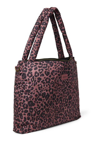 Puffy Diaper Bag | Red Leopard