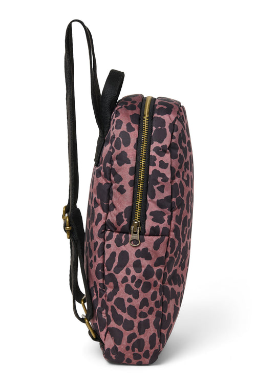Puffy Mini Backpack | Red Leopard