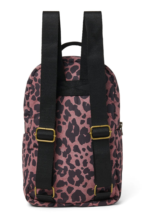 Puffy Mini Backpack | Red Leopard