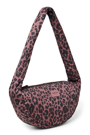 Puffy Mini Cross Body Bag | Red Leopard
