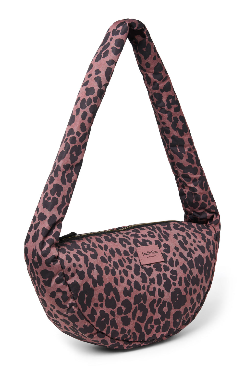 Puffy Mini Cross Body Bag | Red Leopard