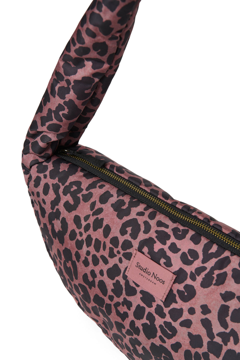 Puffy Mini Cross Body Bag | Red Leopard