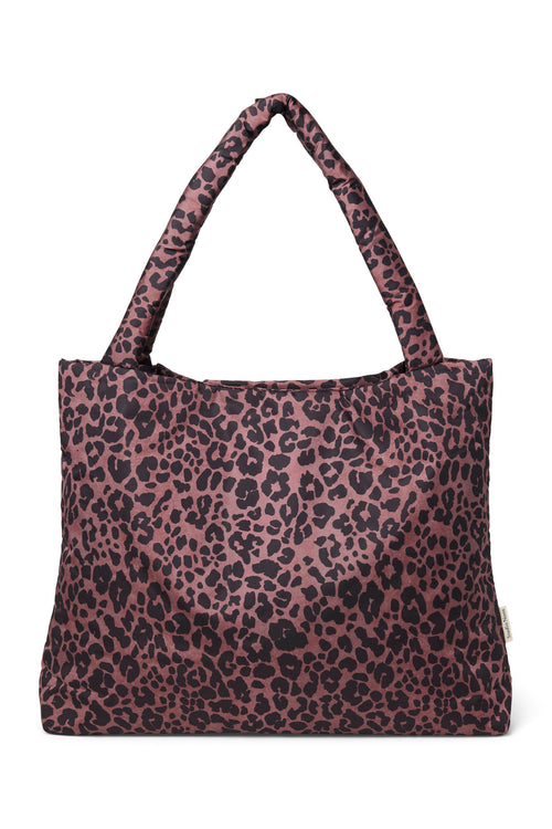 Puffy Mom Bag | Red Leopard