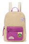 Teddy Sac à dos Midi | Ecru/Violet