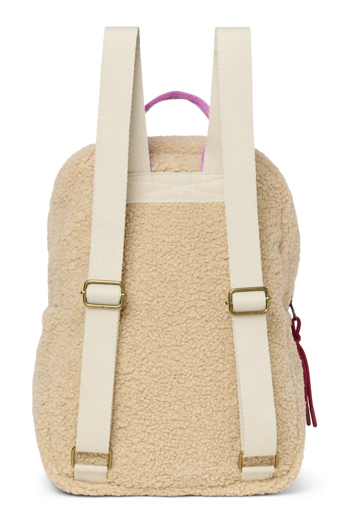 Teddy Sac à dos Midi | Ecru/Violet