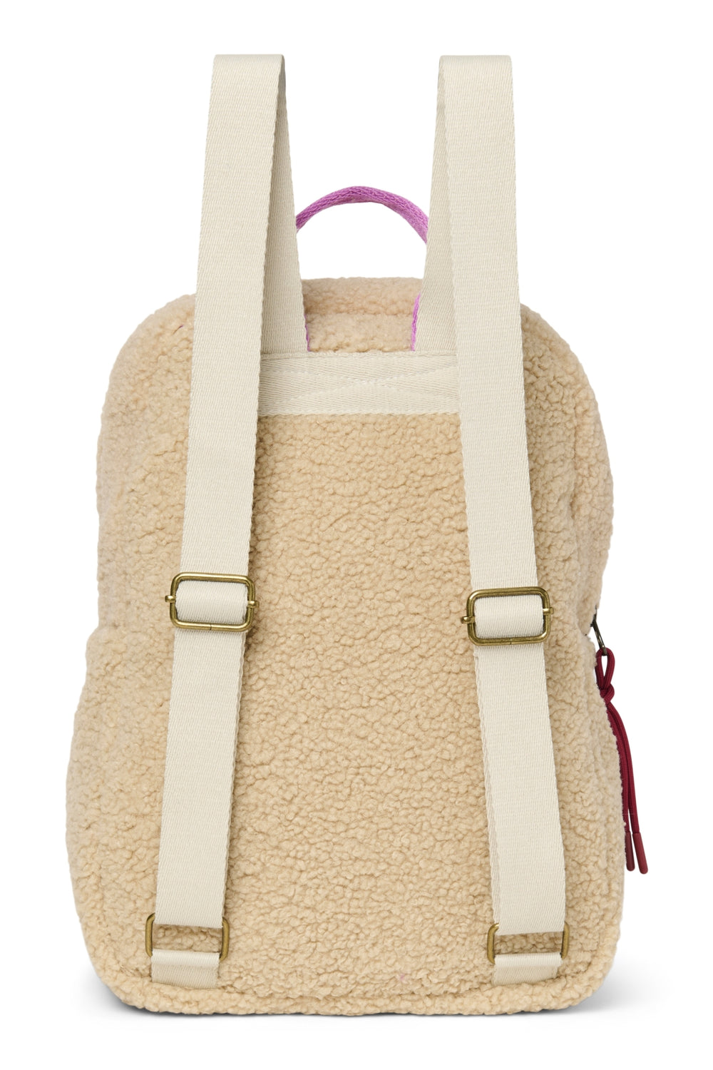 Teddy Sac à dos Midi | Ecru/Violet