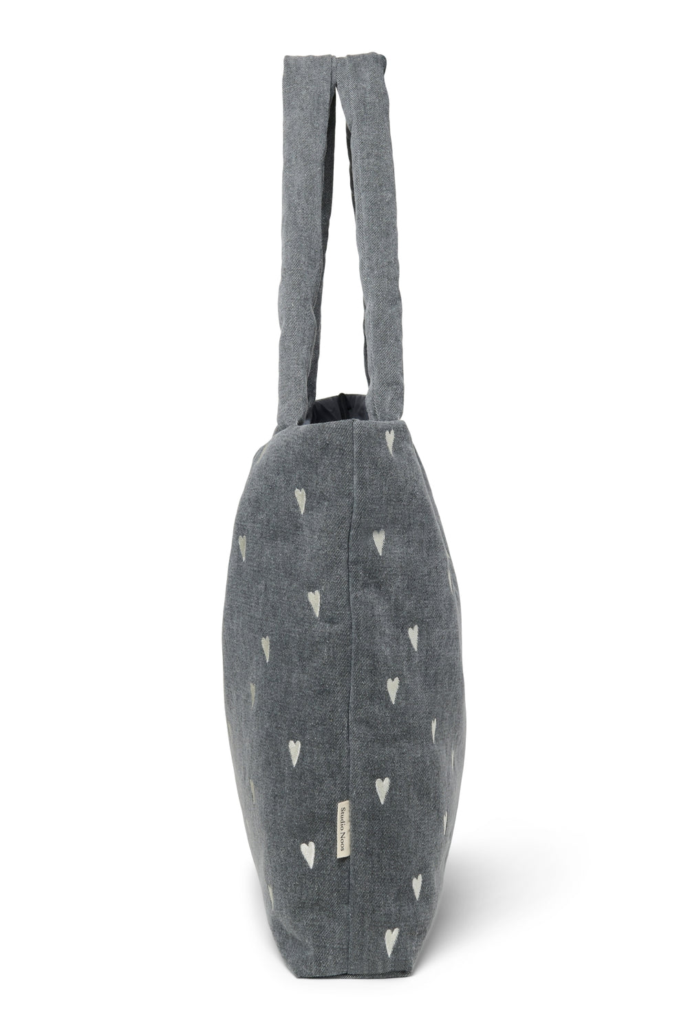 Denim Mom Bag | Grey Hearts