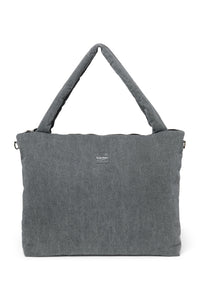 Grey Denim Diaper Bag