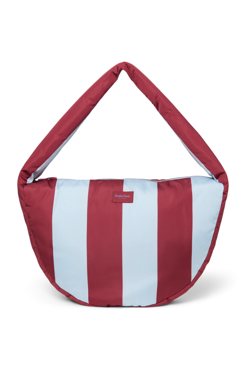 Bold Stripe Sac à bandoulière | Bordeaux / Bleu Clair